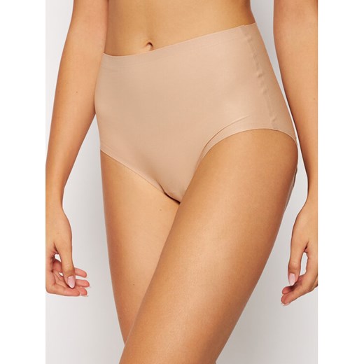 Chantelle Figi klasyczne z wysokim stanem Soft Stretch Plus Size C11370 Beżowy ze sklepu MODIVO w kategorii Majtki damskie - zdjęcie 182739199