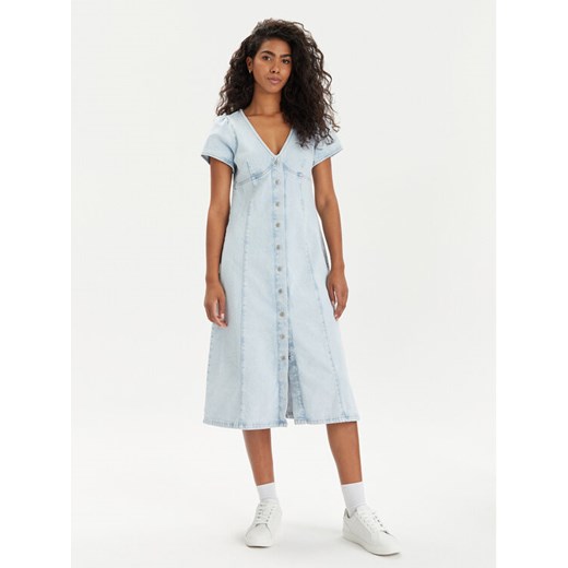 Tommy Jeans Sukienka jeansowa DW0DW17966 Błękitny Regular Fit Tommy Jeans XXS MODIVO