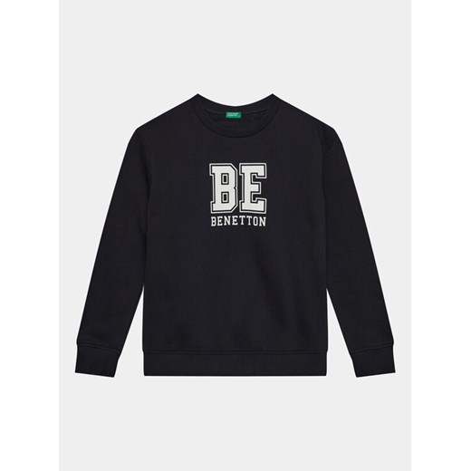 United Colors Of Benetton Bluza 3EB5C10EJ Czarny Regular Fit ze sklepu MODIVO w kategorii Bluzy chłopięce - zdjęcie 182739295