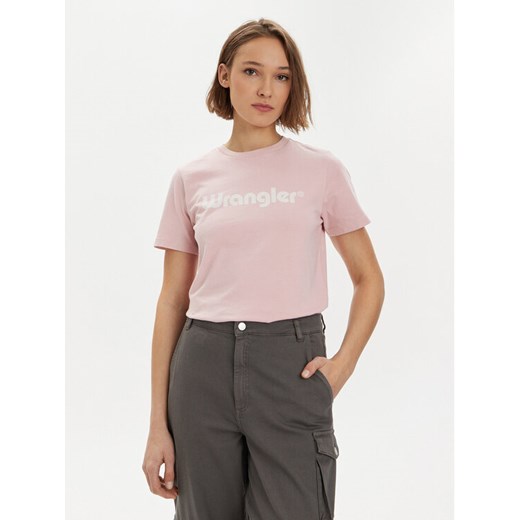 Wrangler T-Shirt 112350309 Różowy Regular Fit Wrangler S MODIVO