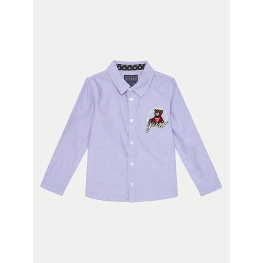Guess Koszula N4BH08 W9CL0 Niebieski Regular Fit ze sklepu MODIVO w kategorii Koszule chłopięce - zdjęcie 182739389