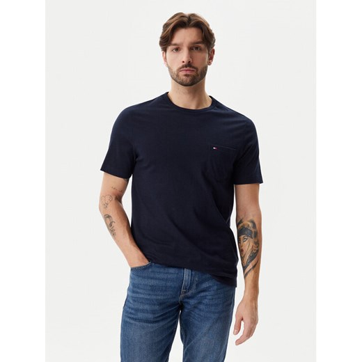 Tommy Hilfiger T-Shirt Essential MW0MW37283 Granatowy Regular Fit ze sklepu MODIVO w kategorii T-shirty męskie - zdjęcie 182739617