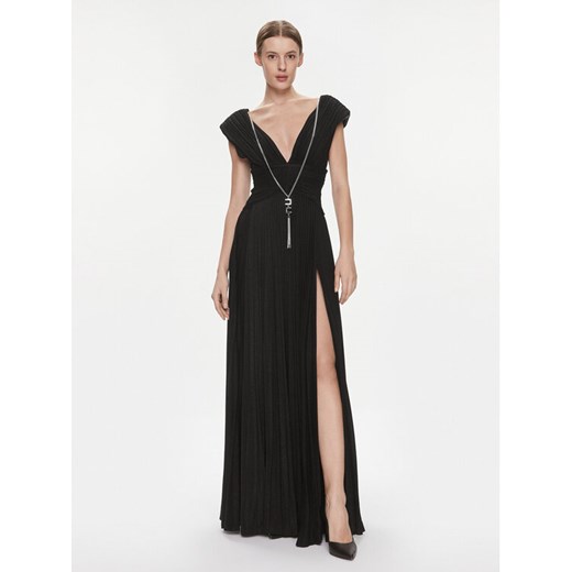 Elisabetta Franchi Sukienka wieczorowa AB-563-41E2-5754 Czarny Regular Fit ze sklepu MODIVO w kategorii Sukienki - zdjęcie 182739626
