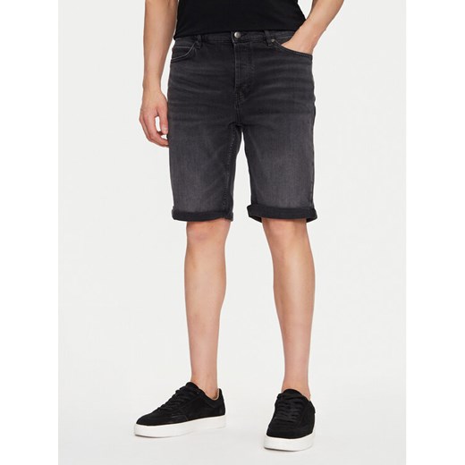 HUGO Szorty jeansowe 50539932 Czarny Slim Fit ze sklepu MODIVO w kategorii Spodenki męskie - zdjęcie 182739666