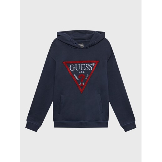 Guess Bluza L3YQ04 KAD73 Granatowy Regular Fit ze sklepu MODIVO w kategorii Bluzy chłopięce - zdjęcie 182739786
