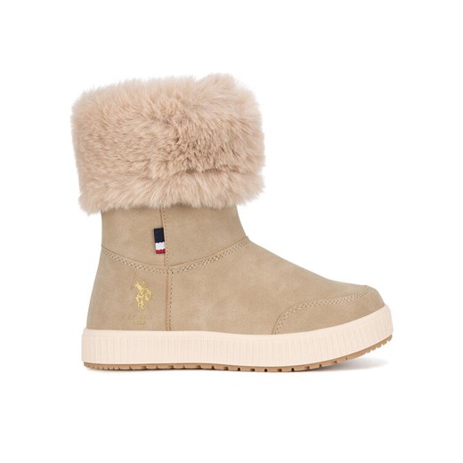 U.S. Polo Assn. Botki VICKI001K/DYF1 Beżowy ze sklepu MODIVO w kategorii Buty zimowe dziecięce - zdjęcie 182739789