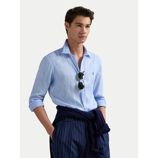 Polo Ralph Lauren Koszula 710968915008 Błękitny Slim Fit ze sklepu MODIVO w kategorii Koszule męskie - zdjęcie 182739867