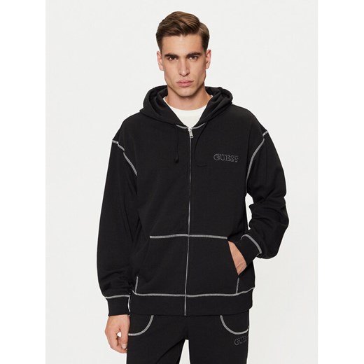 Guess Bluza U5RQ02 KCO31 Czarny Regular Fit ze sklepu MODIVO w kategorii Bluzy męskie - zdjęcie 182739895