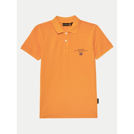 Napapijri Polo Elbas 5 NP0A4G4NA701 M Pomarańczowy Regular Fit ze sklepu MODIVO w kategorii T-shirty chłopięce - zdjęcie 182739907
