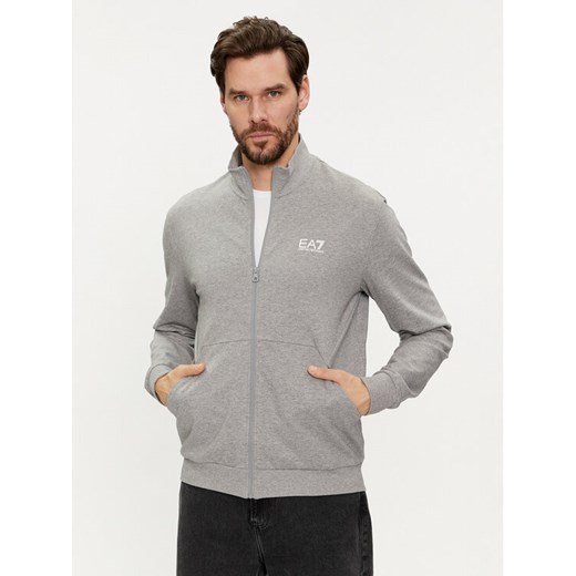 EA7 Emporio Armani Bluza 3DPM61 PJ05Z 3905 Szary Regular Fit ze sklepu MODIVO w kategorii Bluzy męskie - zdjęcie 182739916
