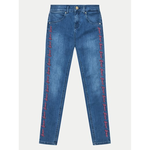 Guess Jeansy J4YA10 D4CA0 Niebieski Regular Fit ze sklepu MODIVO w kategorii Spodnie dziewczęce - zdjęcie 182739936