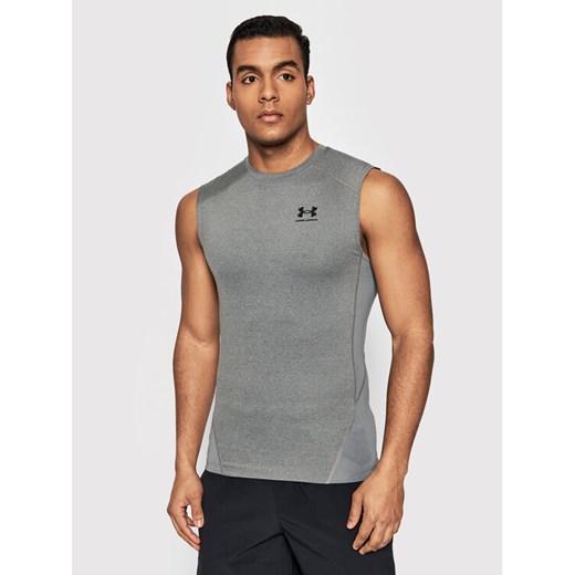 Under Armour Tank top HeatGear® 1361522 Szary Slim Fit ze sklepu MODIVO w kategorii T-shirty męskie - zdjęcie 182739938