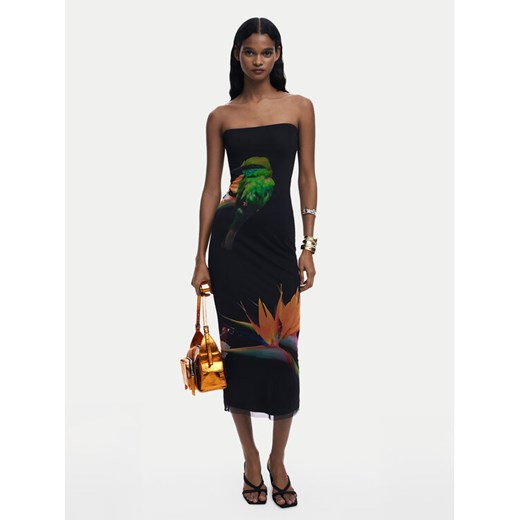 Desigual Sukienka letnia Colibri 25SWMK16 Czarny Slim Fit ze sklepu MODIVO w kategorii Sukienki - zdjęcie 182740008