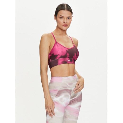 Reebok Biustonosz sportowy ID Train Train AOP Bra Clamar 100035778 Różowy ze sklepu MODIVO w kategorii Biustonosze - zdjęcie 182740038