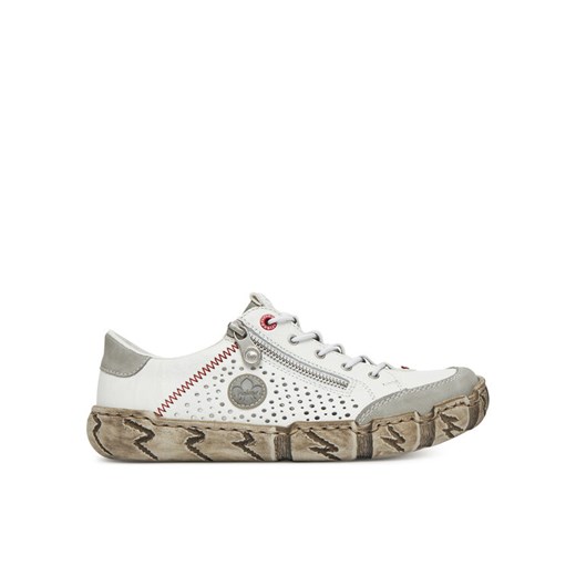 Rieker Sneakersy L0355-80 Biały ze sklepu MODIVO w kategorii Buty sportowe damskie - zdjęcie 182740059