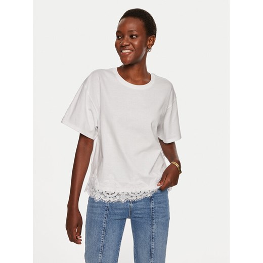 TWINSET T-Shirt 242TP2510 Biały Loose Fit ze sklepu MODIVO w kategorii Bluzki damskie - zdjęcie 182740086