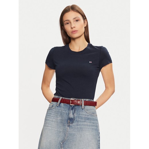 Tommy Jeans T-Shirt DW0DW20459 Granatowy Slim Fit Tommy Jeans L MODIVO