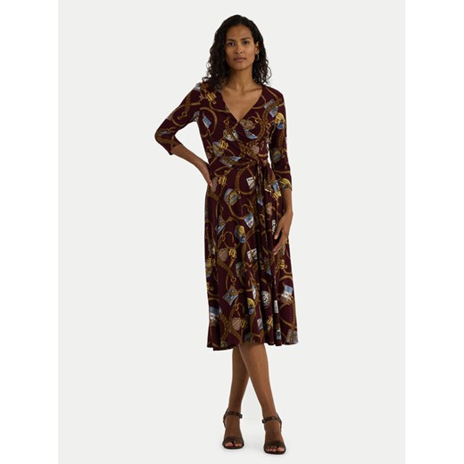LAUREN RALPH LAUREN Sukienka codzienna 250951440001 Bordowy Slim Fit ze sklepu MODIVO w kategorii Sukienki - zdjęcie 182740307