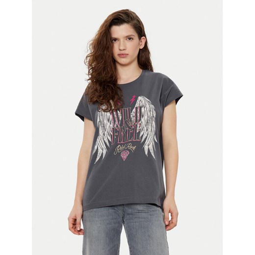 JJXX T-Shirt Wilma 12274694 Szary Boxy Fit ze sklepu MODIVO w kategorii Bluzki damskie - zdjęcie 182740319