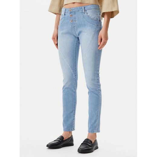 Please Jeansy P78ABQ2NQJ Niebieski Slim Fit ze sklepu MODIVO w kategorii Jeansy damskie - zdjęcie 182740345