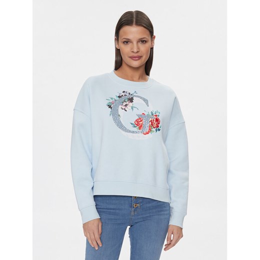 Guess Bluza W4RQ11 K9Z21 Błękitny ze sklepu MODIVO w kategorii Bluzy damskie - zdjęcie 182740375