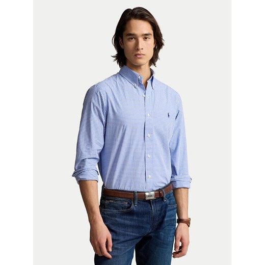 Polo Ralph Lauren Koszula 710928255004 Błękitny Custom Fit ze sklepu MODIVO w kategorii Koszule męskie - zdjęcie 182740389