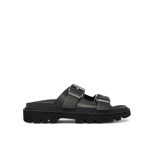 Tommy Jeans Klapki Double Strap Sandal EN0EN02753 Czarny ze sklepu MODIVO w kategorii Klapki damskie - zdjęcie 182740416