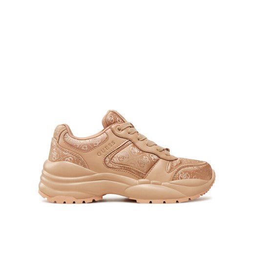 Guess Sneakersy Samnie FLFSAM FAL12 Beżowy ze sklepu MODIVO w kategorii Buty sportowe damskie - zdjęcie 182740469