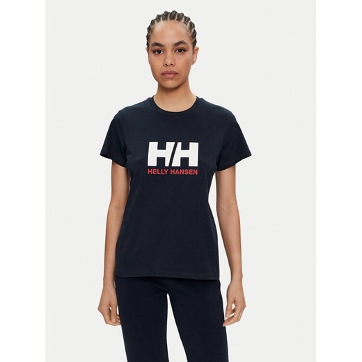 Helly Hansen T-Shirt W Hh Logo T-Shirt 2.0 34465 Granatowy Regular Fit ze sklepu MODIVO w kategorii Bluzki damskie - zdjęcie 182740556