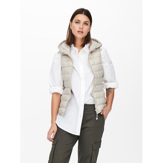 ONLY Bezrękawnik New Tahoe 15205760 Écru Regular Fit ze sklepu MODIVO w kategorii Kamizelki damskie - zdjęcie 182740655