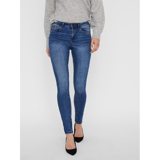 Vero Moda Jeansy Tanya 10222531 Granatowy Skinny Fit ze sklepu MODIVO w kategorii Jeansy damskie - zdjęcie 182740735