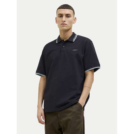 Jack&Jones Polo Pacer 12273303 Czarny Regular Fit ze sklepu MODIVO w kategorii T-shirty męskie - zdjęcie 182740789