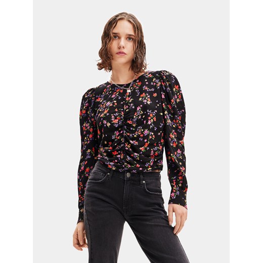 Desigual Bluzka 23WWBW36 Czarny Regular Fit ze sklepu MODIVO w kategorii Bluzki damskie - zdjęcie 182740807