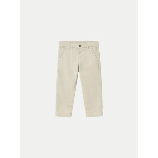 Mayoral Chinosy 522 Beżowy Slim Fit ze sklepu MODIVO w kategorii Spodnie i półśpiochy - zdjęcie 182740908
