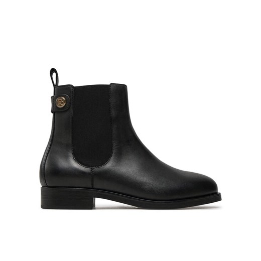 Tommy Hilfiger Sztyblety Th Stud Leather Low Chelsea FW0FW08184 Czarny ze sklepu MODIVO w kategorii Botki - zdjęcie 182740927