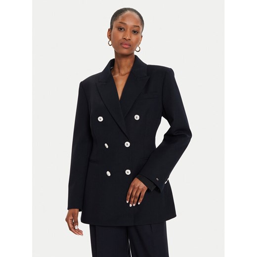 Tommy Hilfiger Marynarka WW0WW42245 Granatowy Slim Fit ze sklepu MODIVO w kategorii Marynarki damskie - zdjęcie 182741036