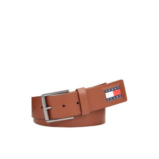 Tommy Jeans Pasek Męski Tjm Flag Leather 4.0 AM0AM12340 Brązowy ze sklepu MODIVO w kategorii Paski męskie - zdjęcie 182741105