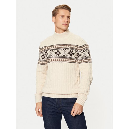 Selected Homme Golf 16081554 Écru Regular Fit ze sklepu MODIVO w kategorii Swetry męskie - zdjęcie 182741109