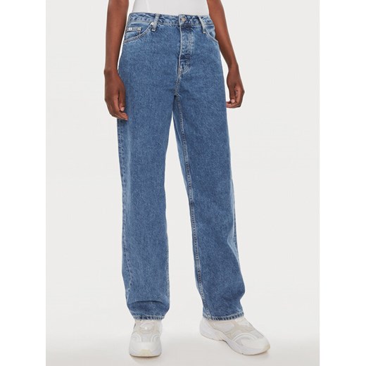 Calvin Klein Jeans Jeansy 90's J20J222753 Niebieski Straight Fit ze sklepu MODIVO w kategorii Jeansy damskie - zdjęcie 182741119