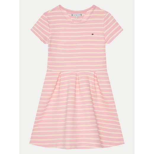 Tommy Hilfiger Sukienka codzienna KG0KG08339 M Różowy Slim Fit ze sklepu MODIVO w kategorii Sukienki dziewczęce - zdjęcie 182741126