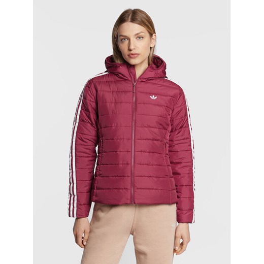 adidas Kurtka przejściowa HS6769 Bordowy Slim Fit ze sklepu MODIVO w kategorii Kurtki damskie - zdjęcie 182741155
