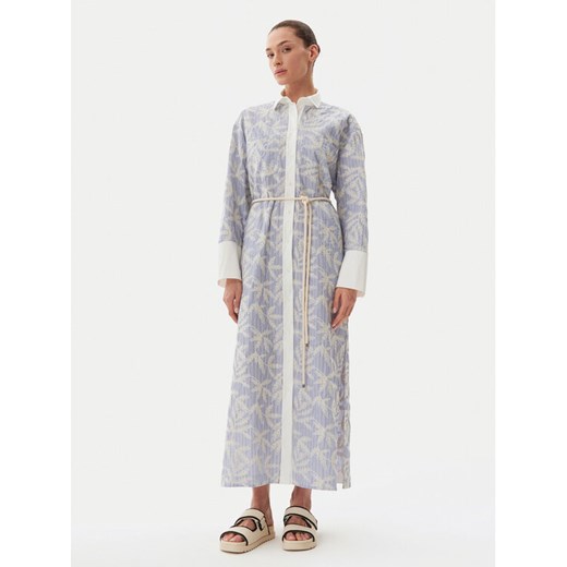 Munthe Sukienka koszulowa Filira 251134625136 Błękitny Loose Fit ze sklepu MODIVO w kategorii Sukienki - zdjęcie 182741169