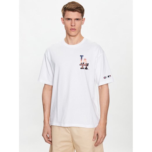 Champion T-Shirt 218923 Biały Relaxed Fit ze sklepu MODIVO w kategorii T-shirty męskie - zdjęcie 182741267