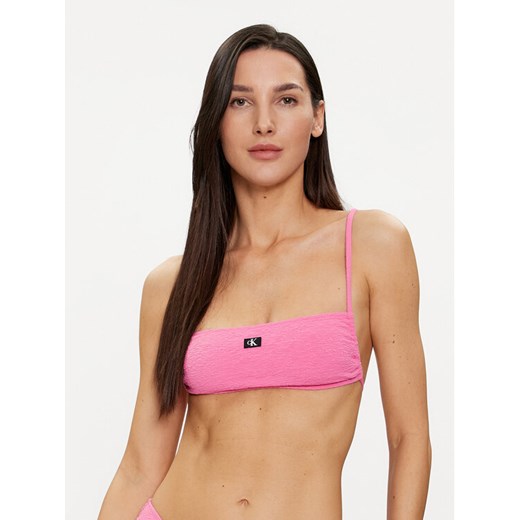 Calvin Klein Swimwear Góra od bikini KW0KW02395 Różowy ze sklepu MODIVO w kategorii Stroje kąpielowe - zdjęcie 182741325