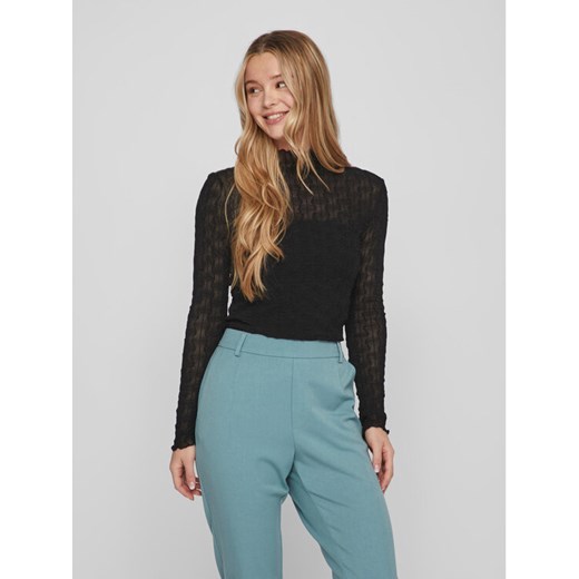 Vila Bluzka 14088387 Czarny Slim Fit ze sklepu MODIVO w kategorii Bluzki damskie - zdjęcie 182741356