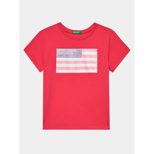 United Colors Of Benetton T-Shirt 3I1XC10H8 Różowy Regular Fit ze sklepu MODIVO w kategorii T-shirty chłopięce - zdjęcie 182741397