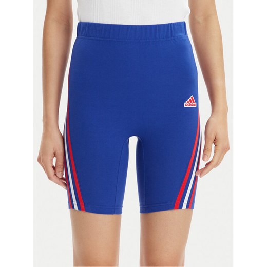adidas Kolarki Future Icons 3-Stripes IS3235 Niebieski Slim Fit ze sklepu MODIVO w kategorii Szorty - zdjęcie 182741427