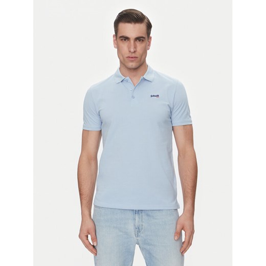 SCHOTT N.Y.C. Polo PSCASUAL Niebieski Regular Fit ze sklepu MODIVO w kategorii T-shirty męskie - zdjęcie 182741568
