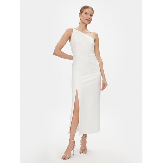 YAS Sukienka koktajlowa Izzie 26032133 Biały Regular Fit ze sklepu MODIVO w kategorii Sukienki - zdjęcie 182741649