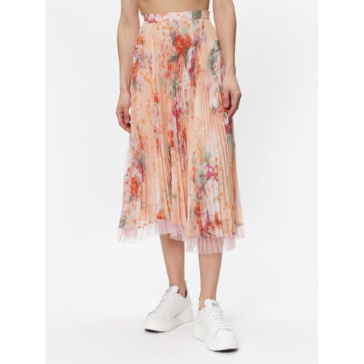 TWINSET Spódnica plisowana 231TP2733 Pomarańczowy Regular Fit ze sklepu MODIVO w kategorii Spódnice - zdjęcie 182741675